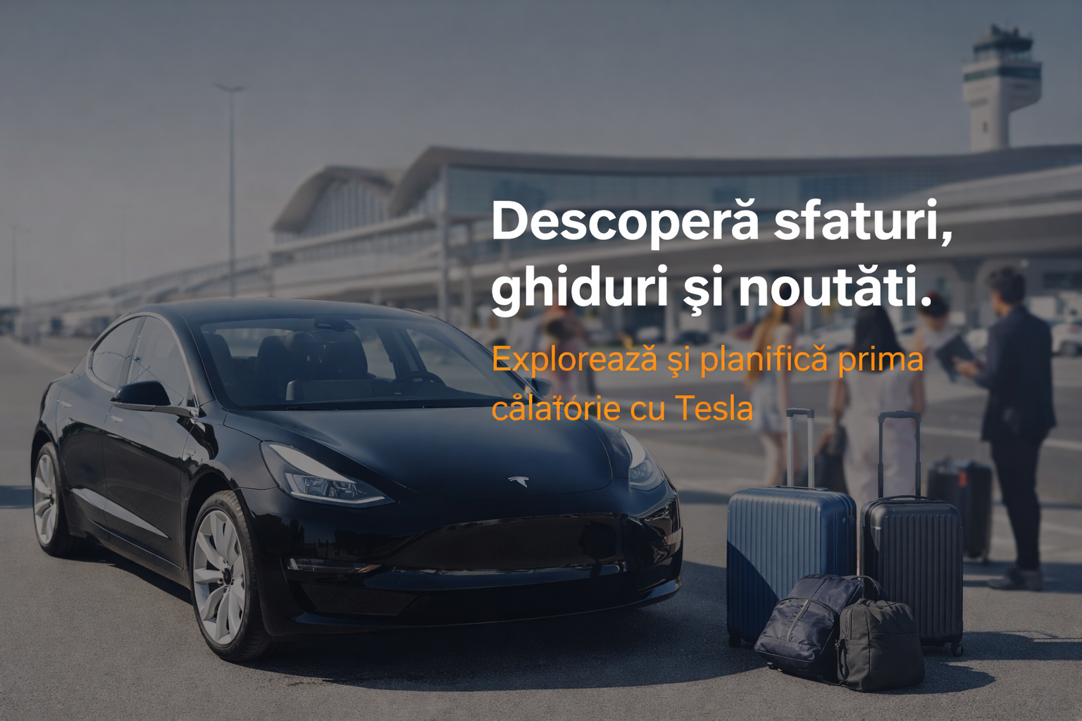 Tesla Model 3 neagră în mobilitate colaborativă